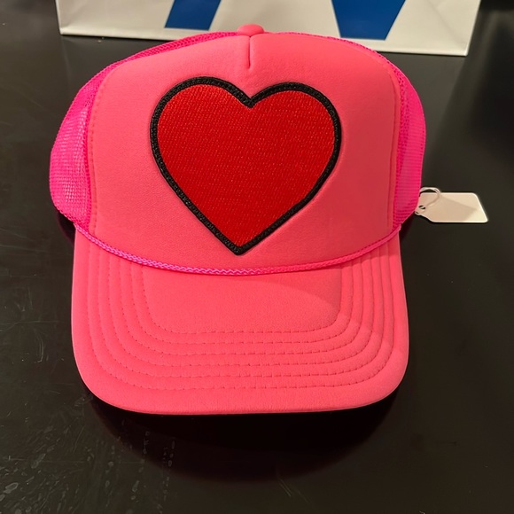 Aviator Nation Accessories - - NWT AVIATOR NATION HEART EMBROIDERED TRUCKER HAT and Swag